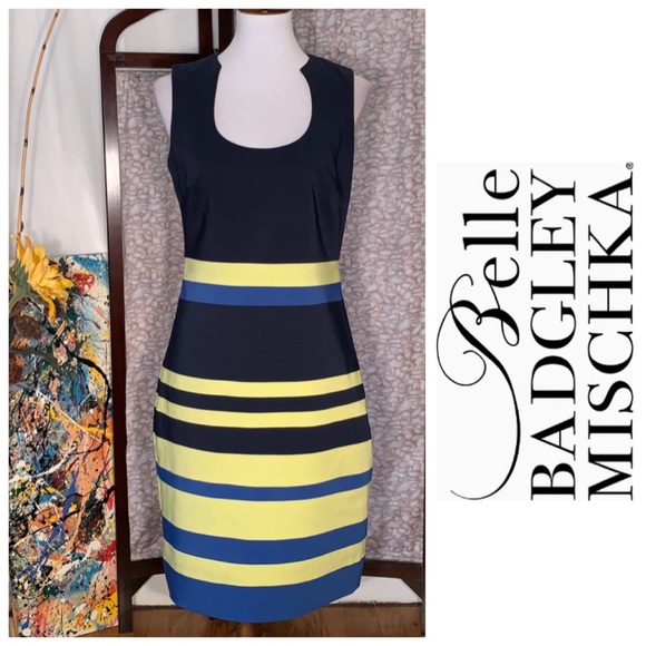 badgley mischka yellow dress